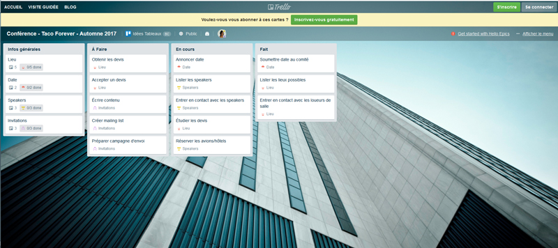 Exemple Trello